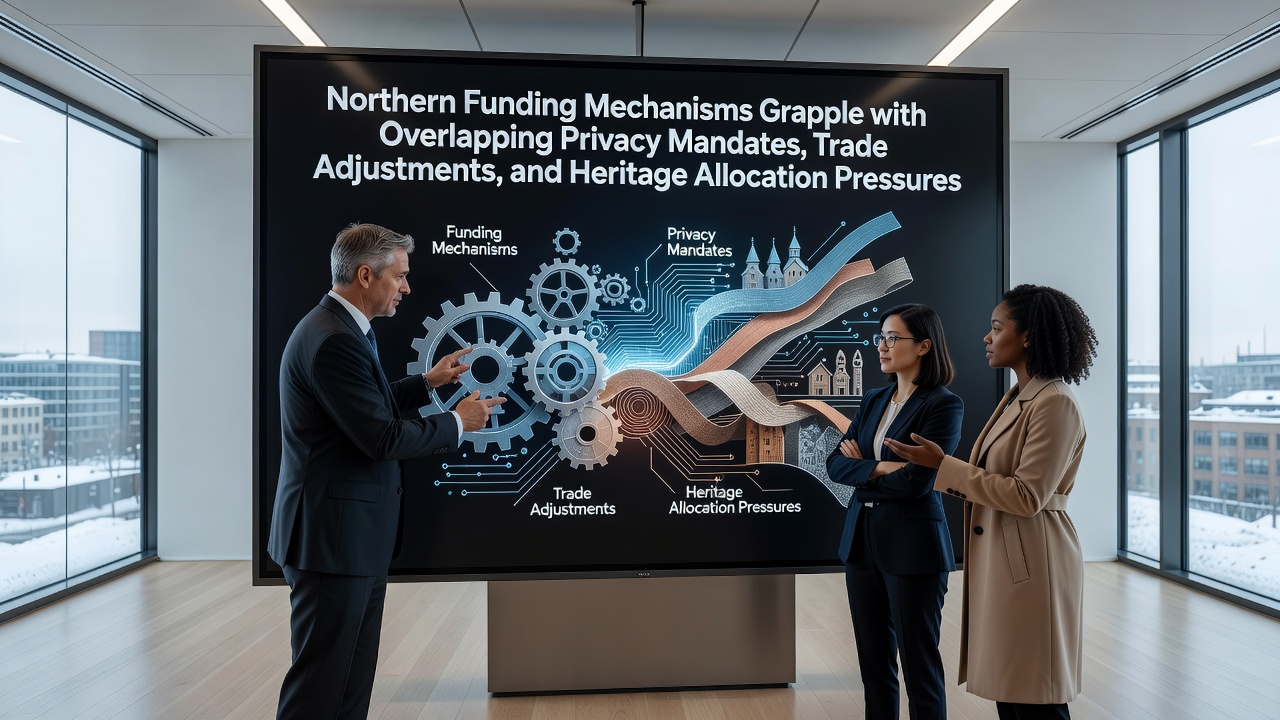 Northern Funding Mechanisms Confront Privacy Overlaps, Trade Shifts, and Heritage Pressures